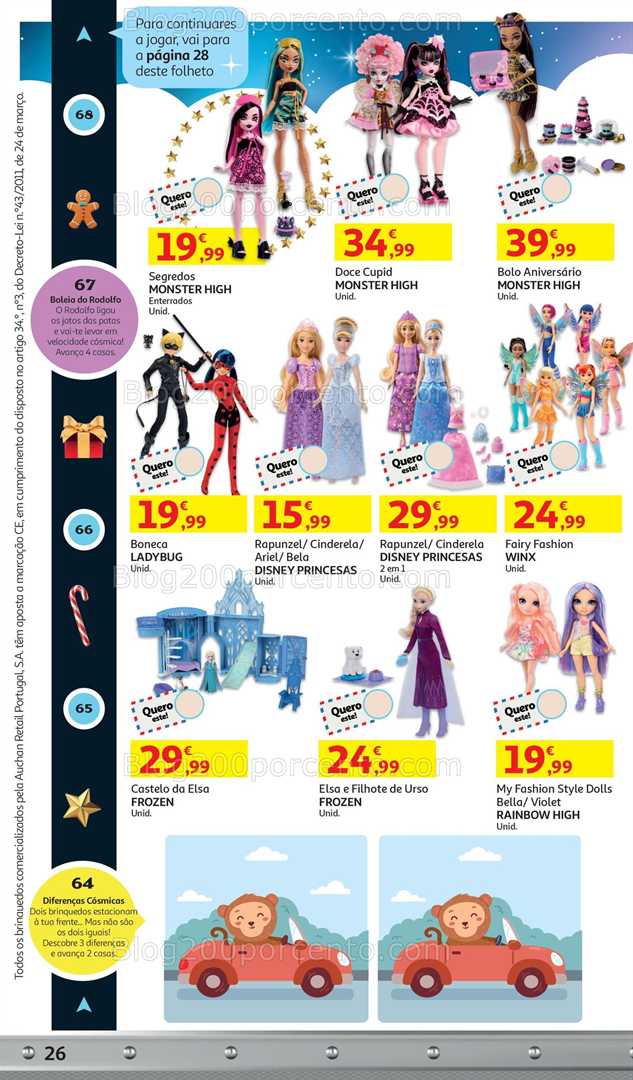 Antevisão Folheto AUCHAN Catálogo Brinquedos Natal Promoções de 5 novembro a 9 dezembro