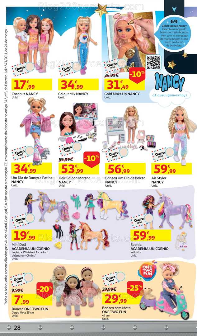 Antevisão Folheto AUCHAN Catálogo Brinquedos Natal Promoções de 5 novembro a 9 dezembro