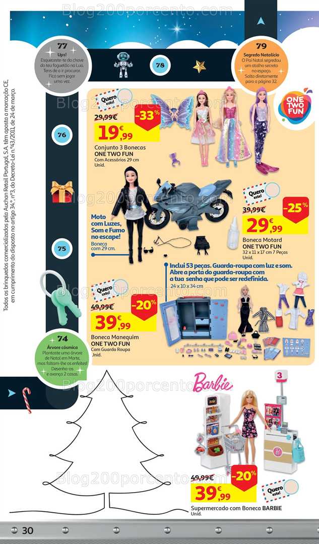 Antevisão Folheto AUCHAN Catálogo Brinquedos Natal Promoções de 5 novembro a 9 dezembro