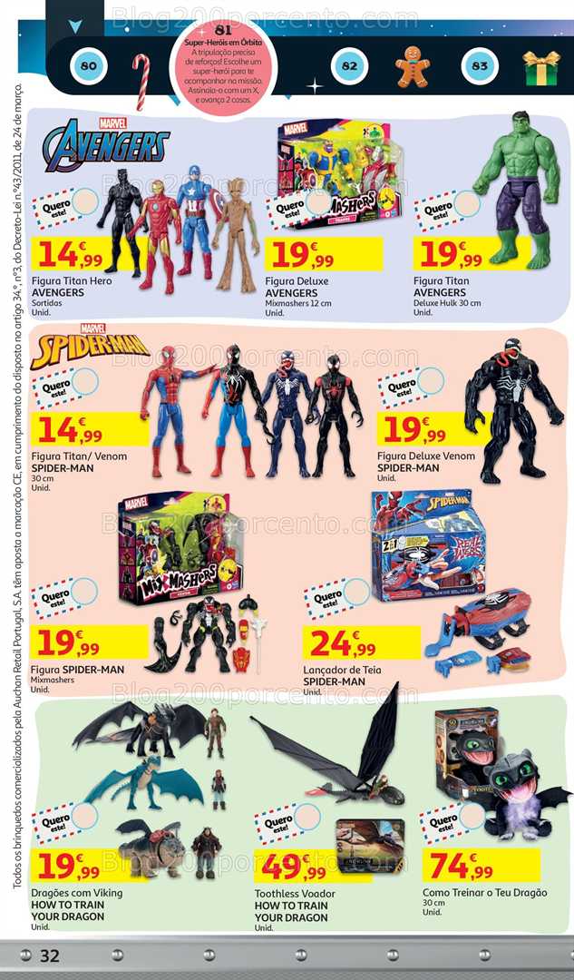 Antevisão Folheto AUCHAN Catálogo Brinquedos Natal Promoções de 5 novembro a 9 dezembro