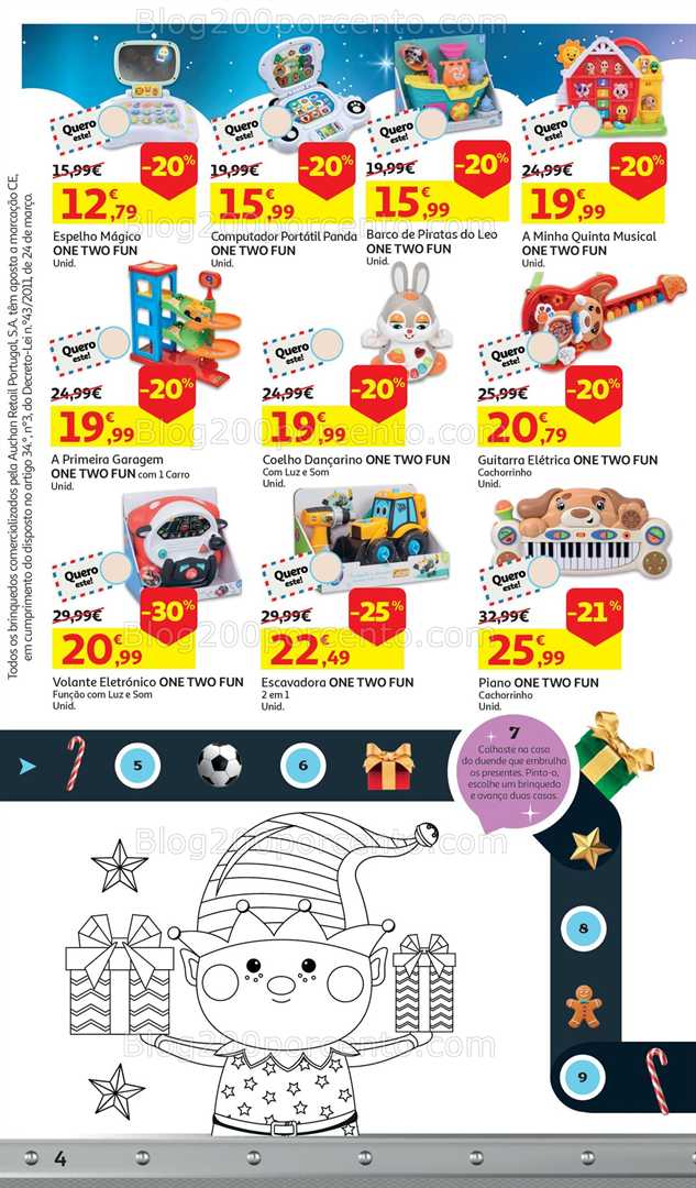 Antevisão Folheto AUCHAN Catálogo Brinquedos Natal Promoções de 5 novembro a 9 dezembro