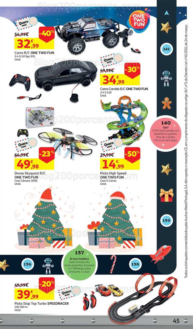 Antevisão Folheto AUCHAN Catálogo Brinquedos Natal Promoções de 5 novembro a 9 dezembro
