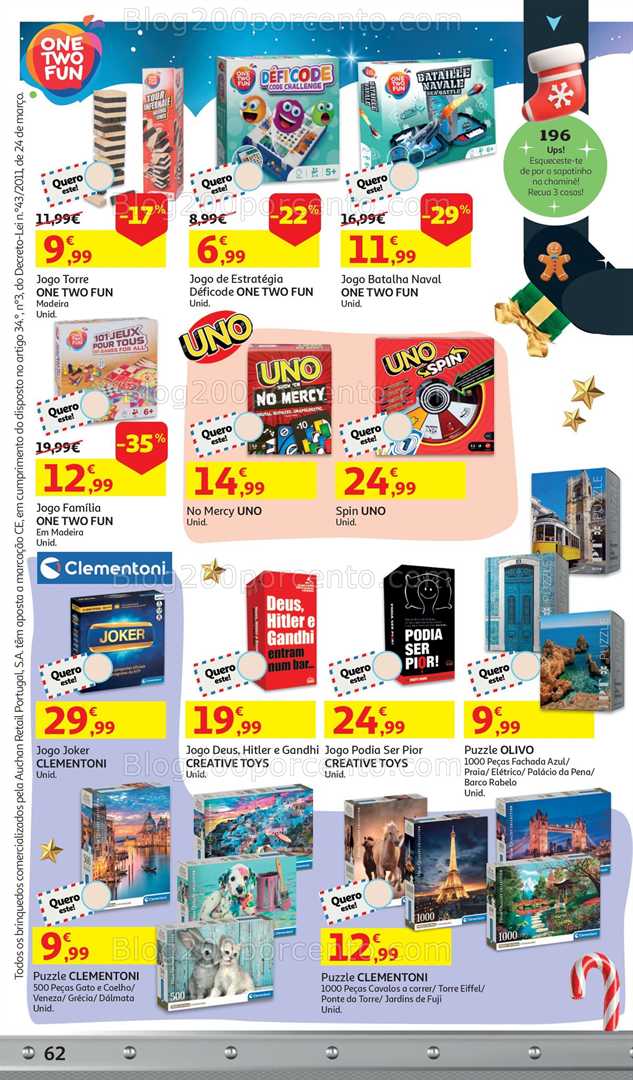 Antevisão Folheto AUCHAN Catálogo Brinquedos Natal Promoções de 5 novembro a 9 dezembro