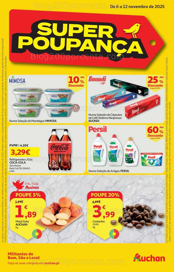 Antevisão Folheto AUCHAN Super Poupança Promoções de 6 a 12 novembro
