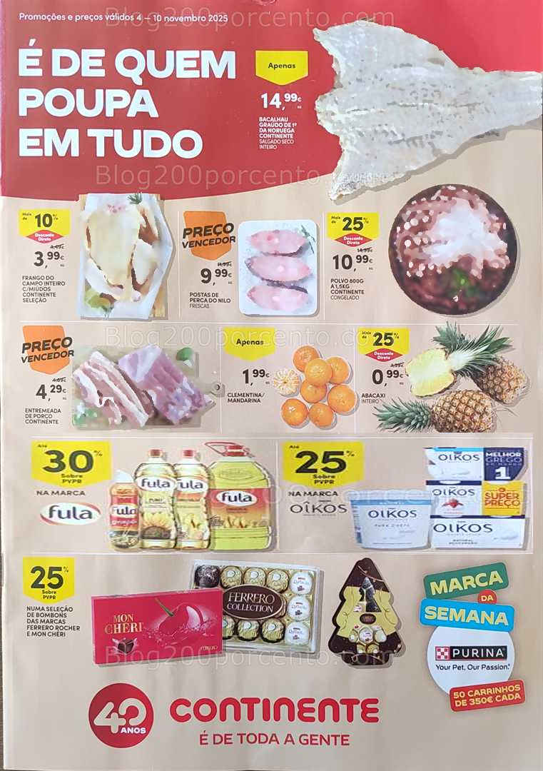 Antevisão Folheto CONTINENTE Promoções de 4 a 10 novembro