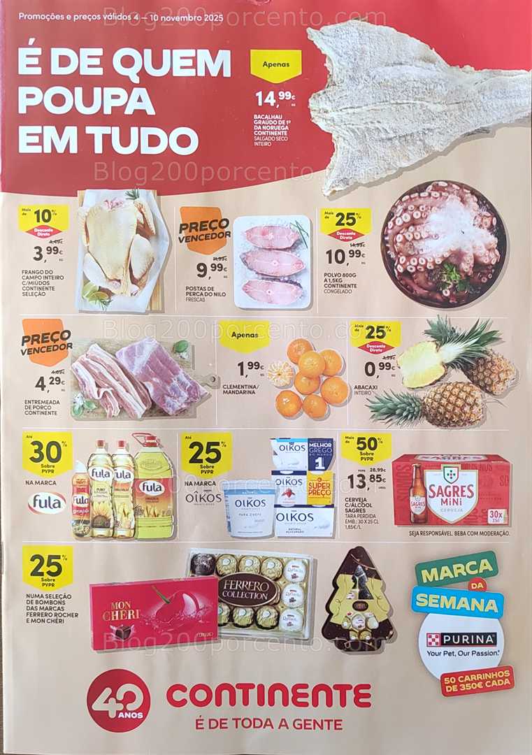 Antevisão Folheto CONTINENTE Promoções de 4 a 10 novembro