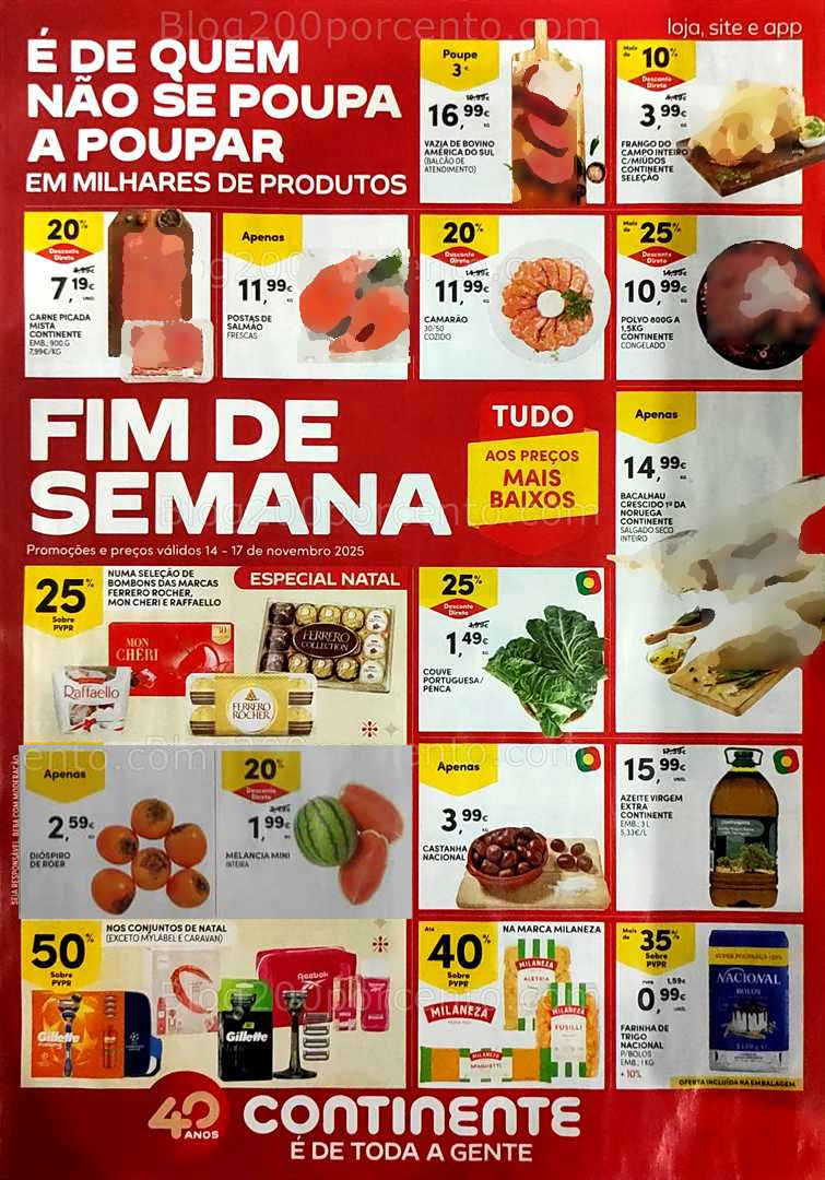 Antevisão Folheto CONTINENTE Promoções Fim de Semana - 14 a 17 novembro