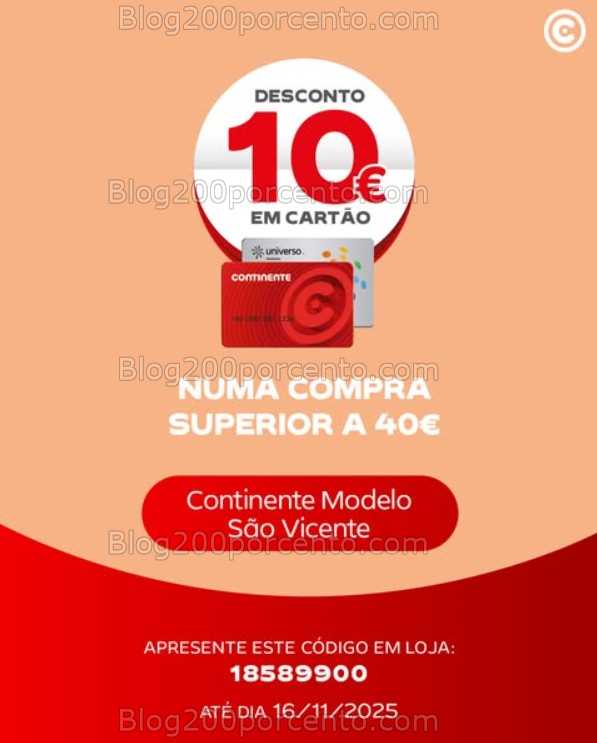 Alerta - 5 Novos cupões de Desconto CONTINENTE Promoções de 10 a 16 novembro