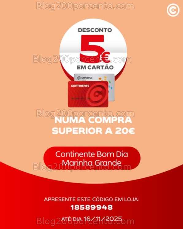 Alerta - 5 Novos cupões de Desconto CONTINENTE Promoções de 10 a 16 novembro