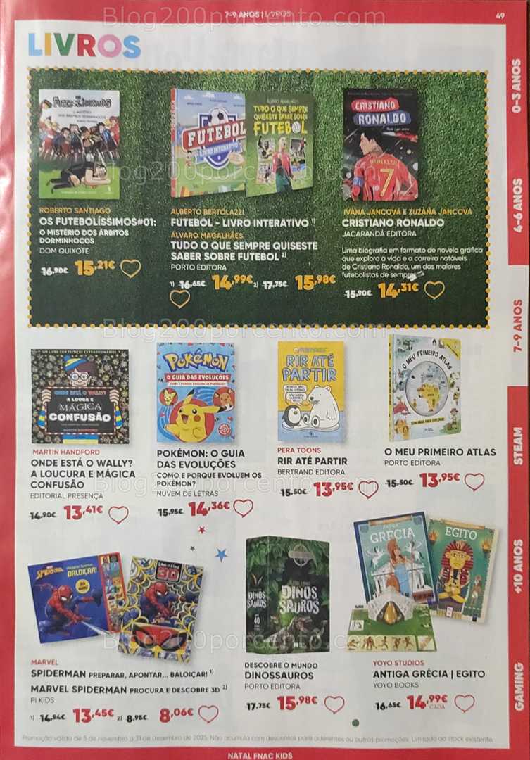 Antevisão Folheto FNAC Natal Promoções até 31 dezembro