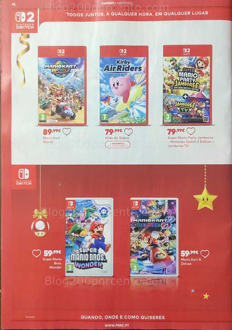 Antevisão Folheto FNAC Natal Promoções até 31 dezembro