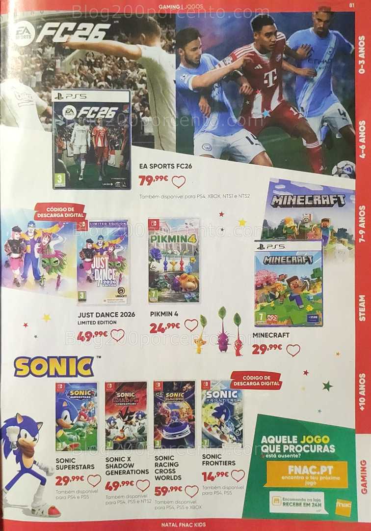 Antevisão Folheto FNAC Natal Promoções até 31 dezembro