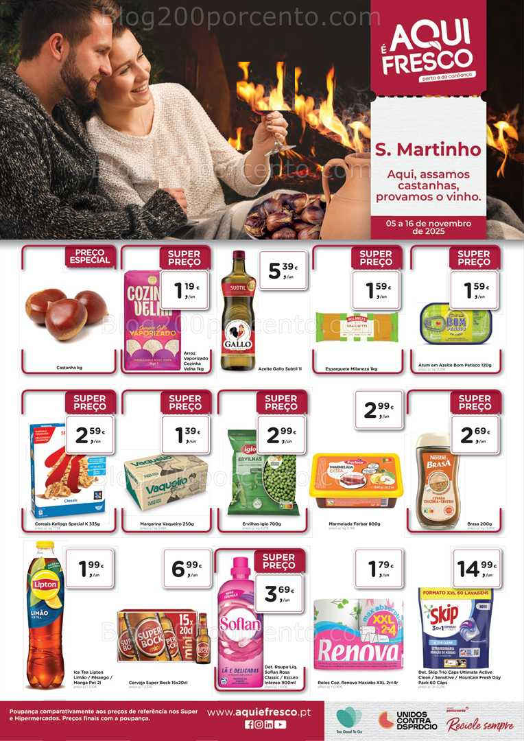 Antevisão Folheto AQUI É FRESCOS Promoções de 5 a 16 novembro