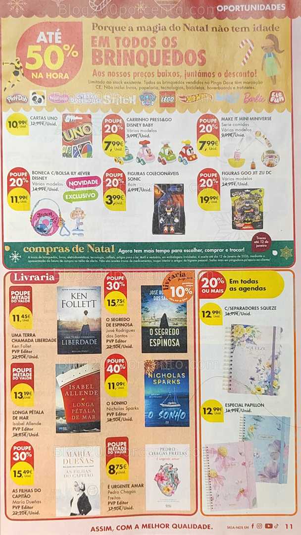 Antevisão Folheto PINGO DOCE Natal Promoções de 11 a 17 novembro