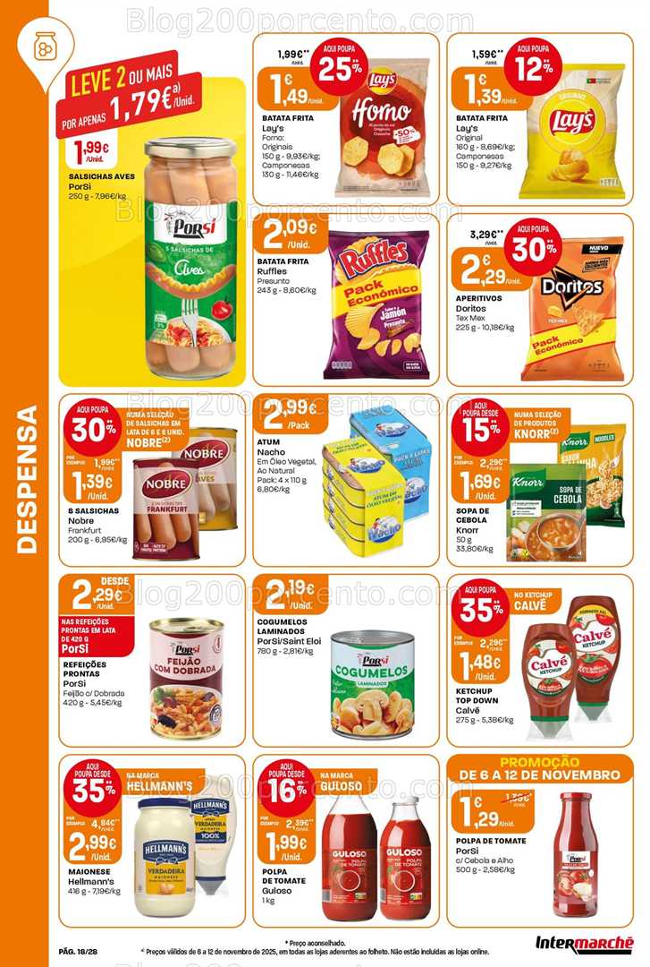 Antevisão Folheto INTERMARCHÉ Contact Promoções de 6 a 12 novembro