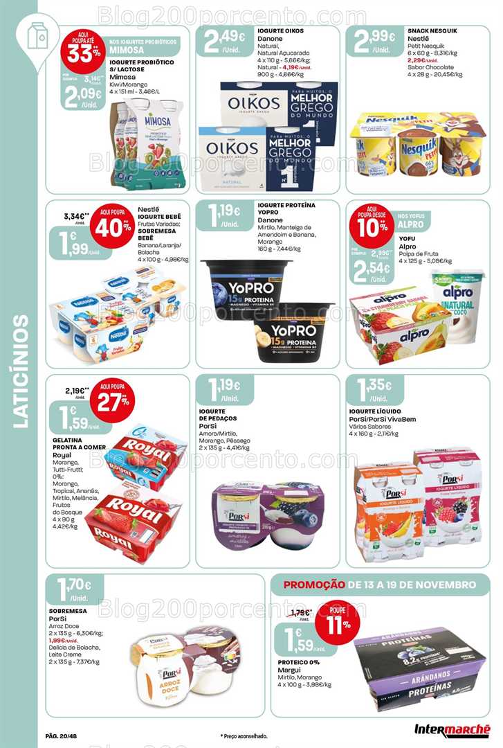 Antevisão Folheto INTERMARCHÉ Super Promoções de 13 a 19 novembro