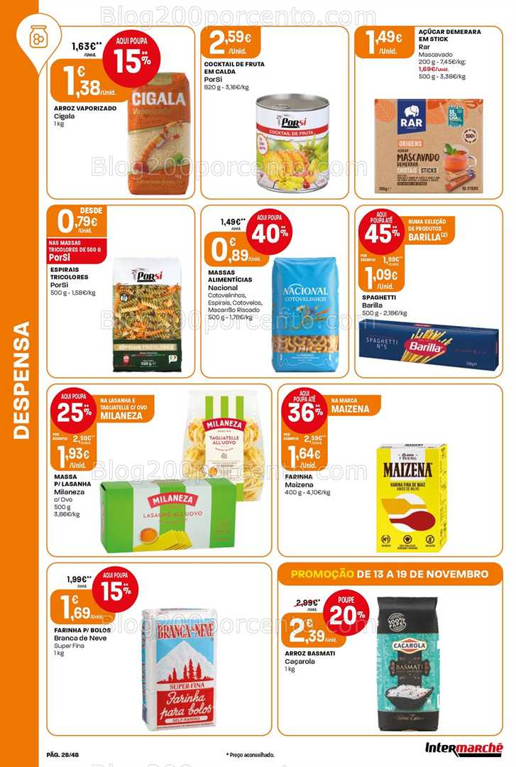 Antevisão Folheto INTERMARCHÉ Super Promoções de 13 a 19 novembro