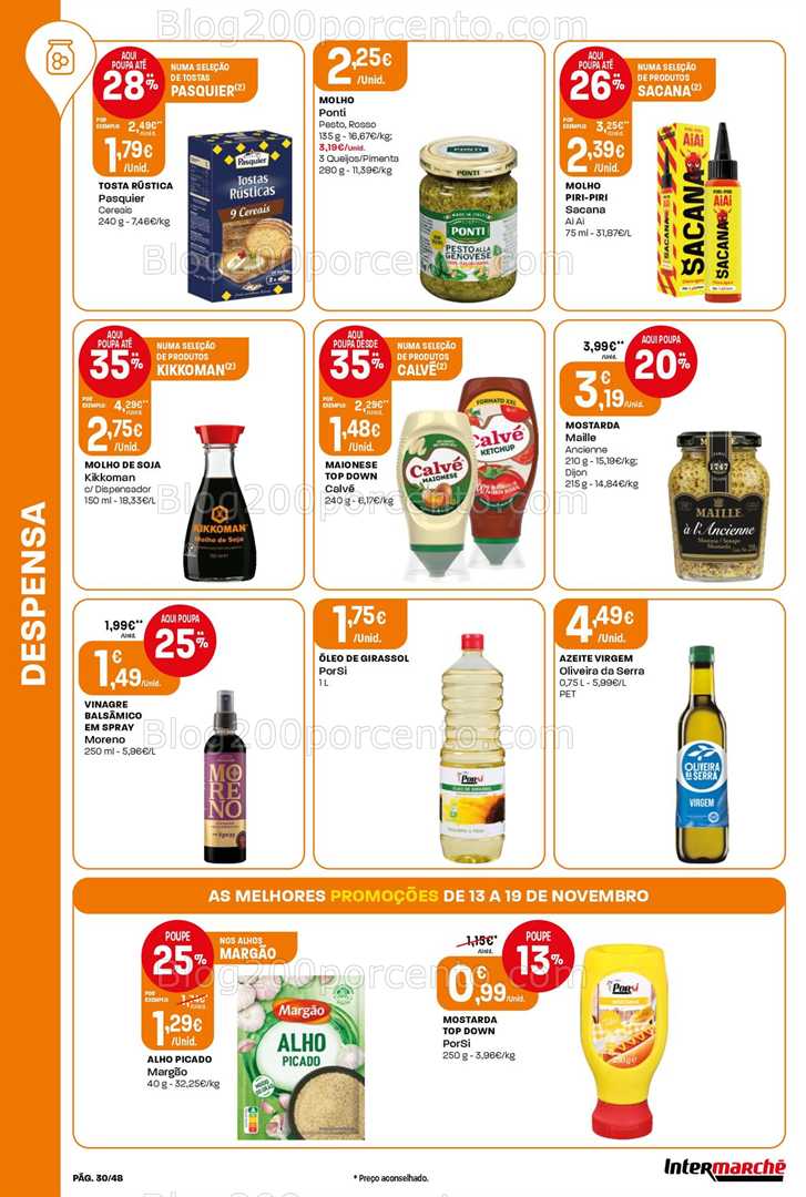 Antevisão Folheto INTERMARCHÉ Super Promoções de 13 a 19 novembro