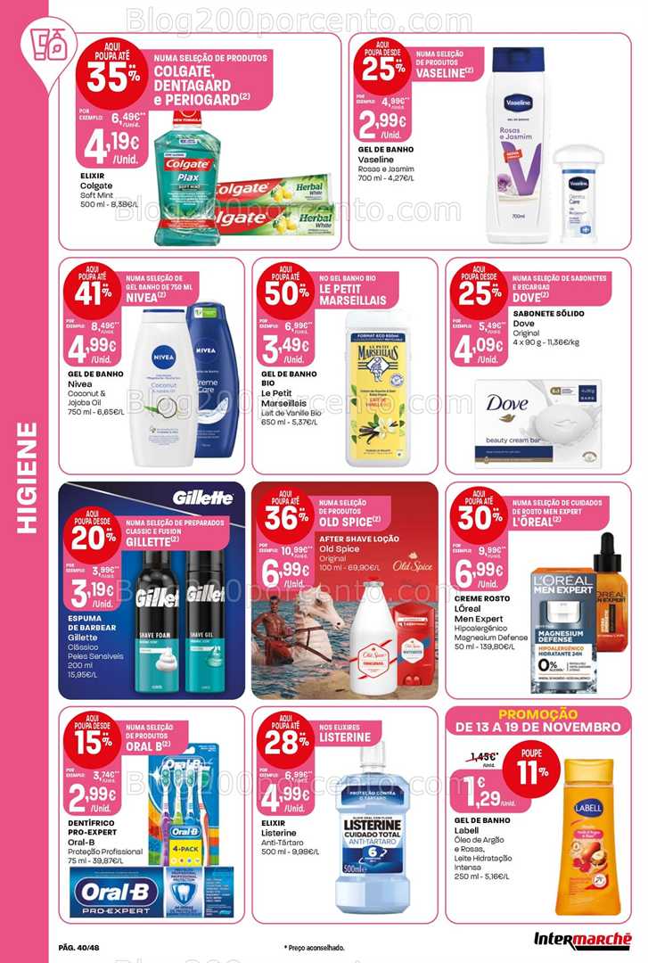 Antevisão Folheto INTERMARCHÉ Super Promoções de 13 a 19 novembro
