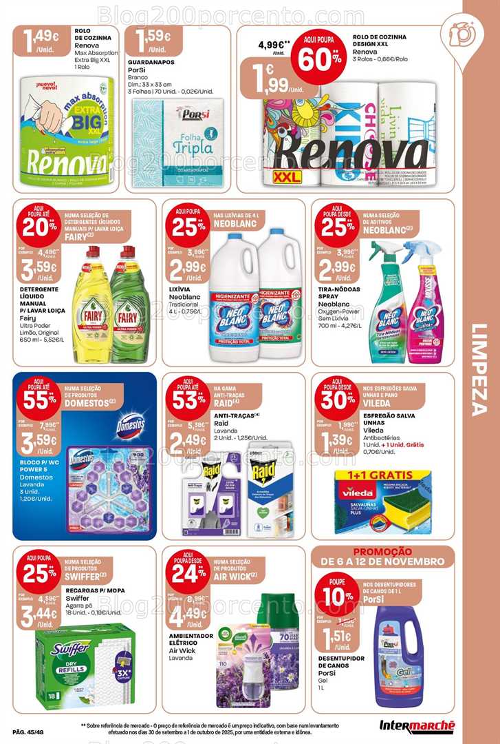Antevisão Folheto INTERMARCHÉ Super Promoções de 6 a 12 novembro