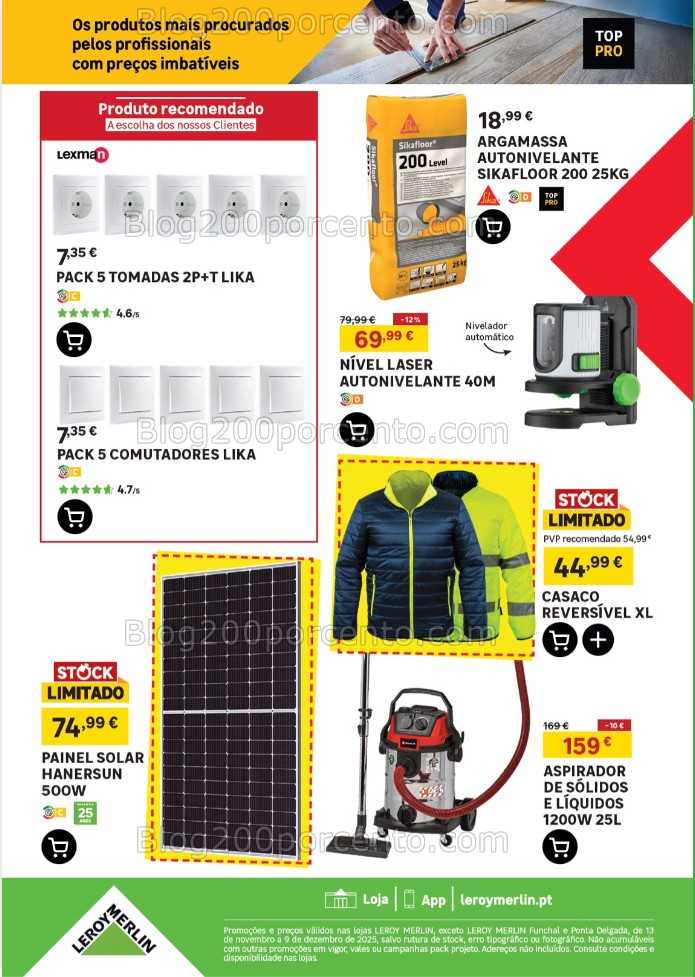 Antevisão Folheto LEROY MERLIN Promoções de 13 novembro a 9 dezembro