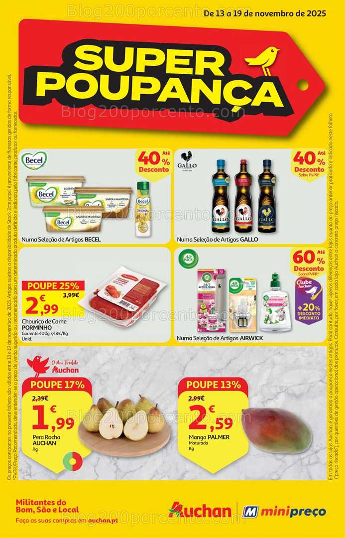 Antevisão Folheto MINIPREÇO - AUCHAN Promoções de 13 a 19 novembro