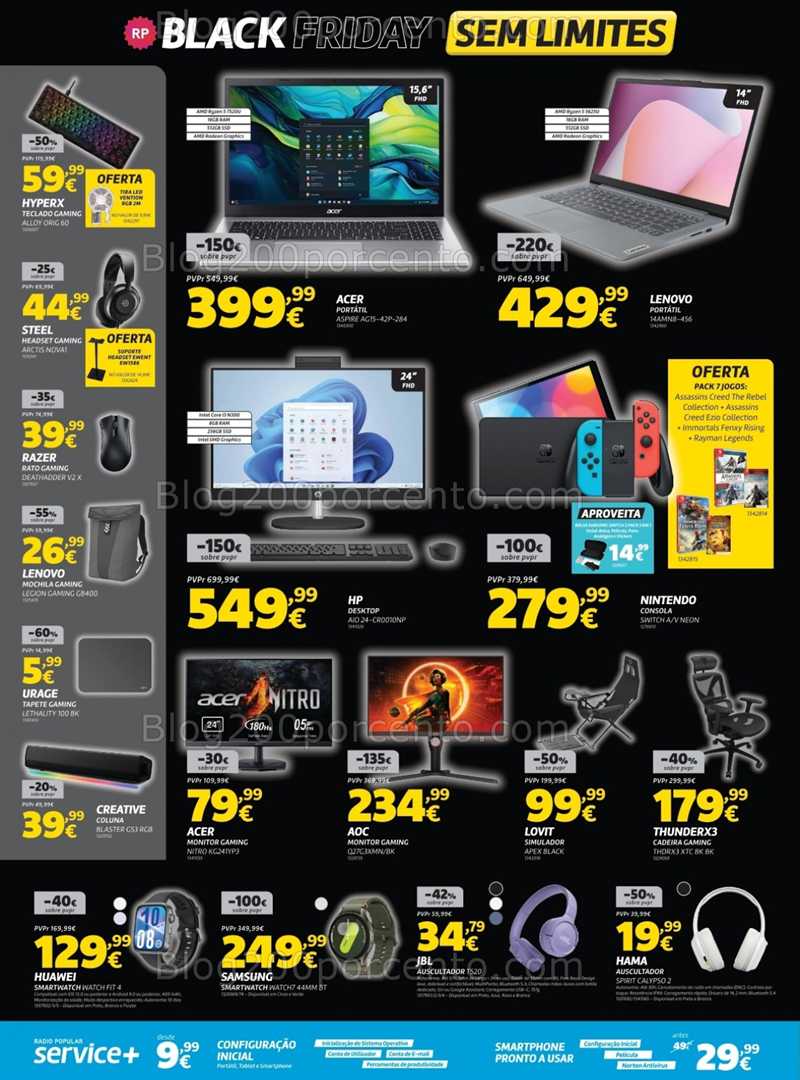 Antevisão Folheto RADIO POPULAR Black Friday Promoções de 11 a 17 novembro