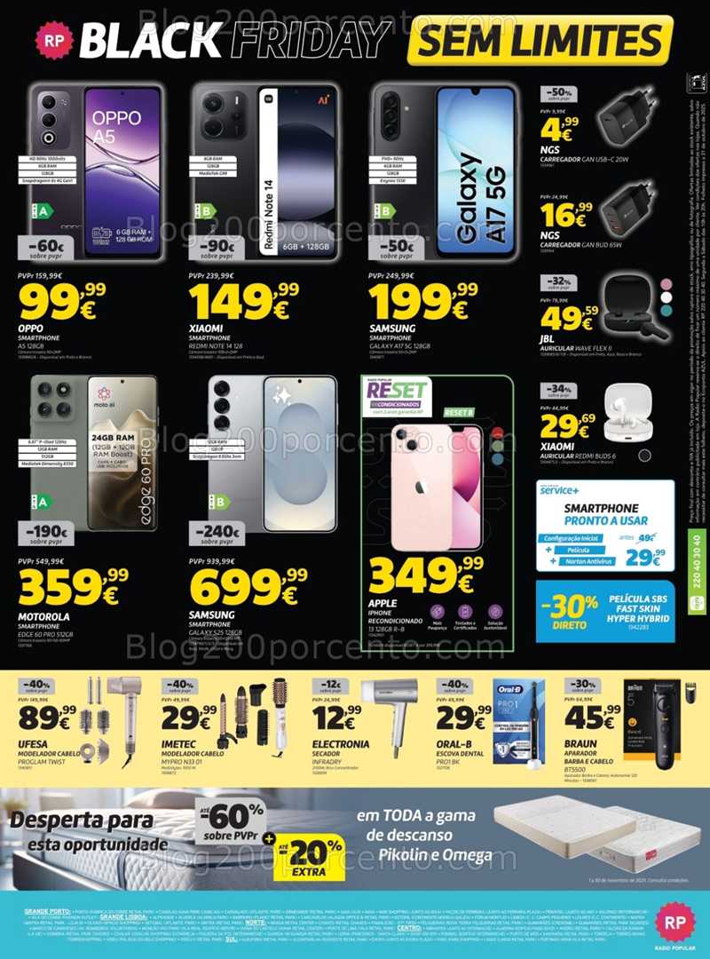 Antevisão Folheto RADIO POPULAR Black Friday Promoções de 11 a 17 novembro