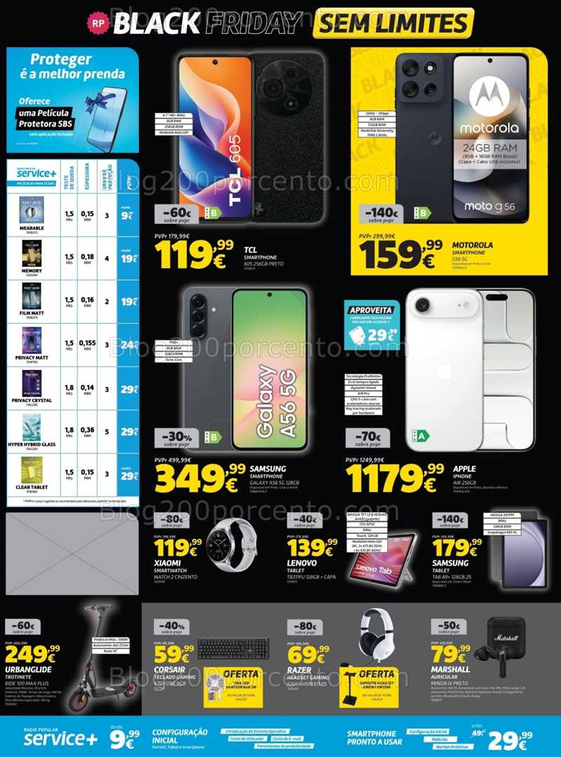 Antevisão Folheto RADIO POPULAR Black Friday Promoções de 4 a 10 novembro