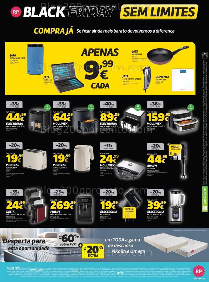 Antevisão Folheto RADIO POPULAR Black Friday Promoções de 4 a 10 novembro