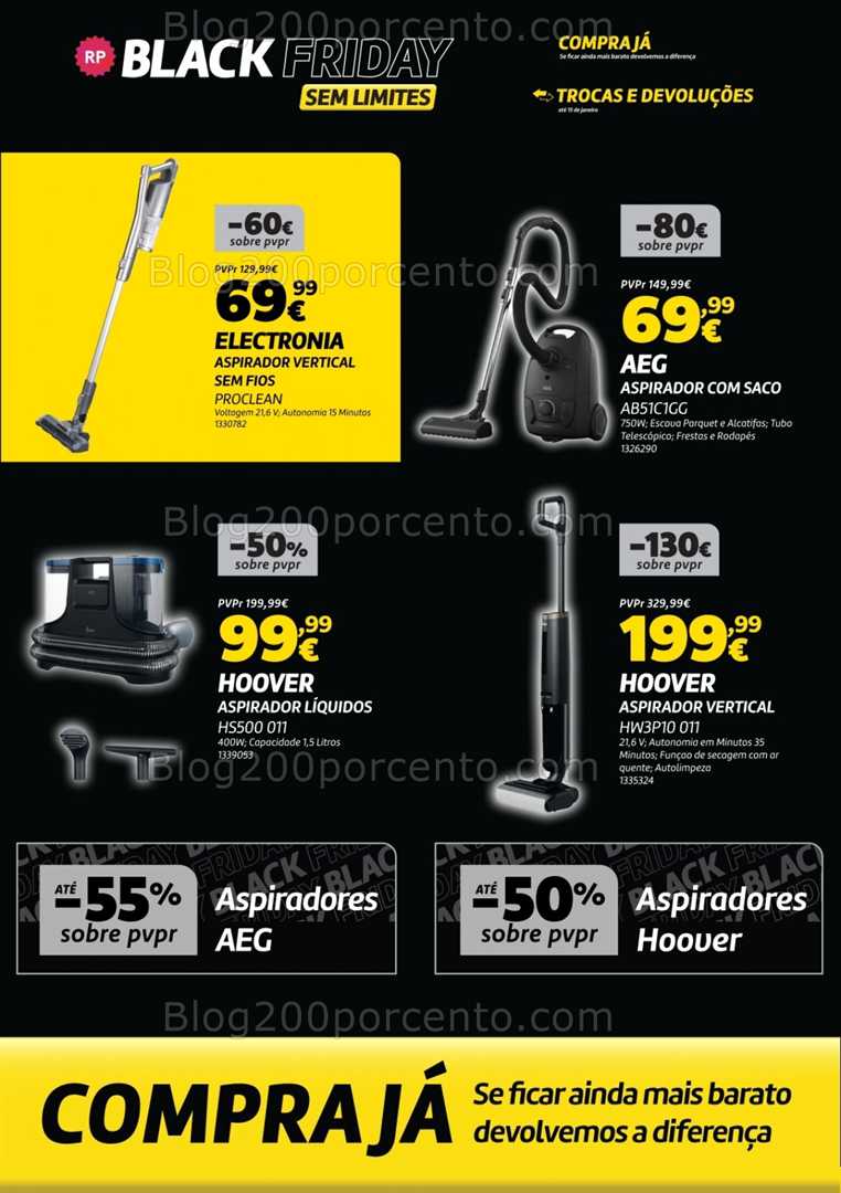 Antevisão Folheto RADIO POPULAR Black Friday Promoções de 8 a 10 novembro