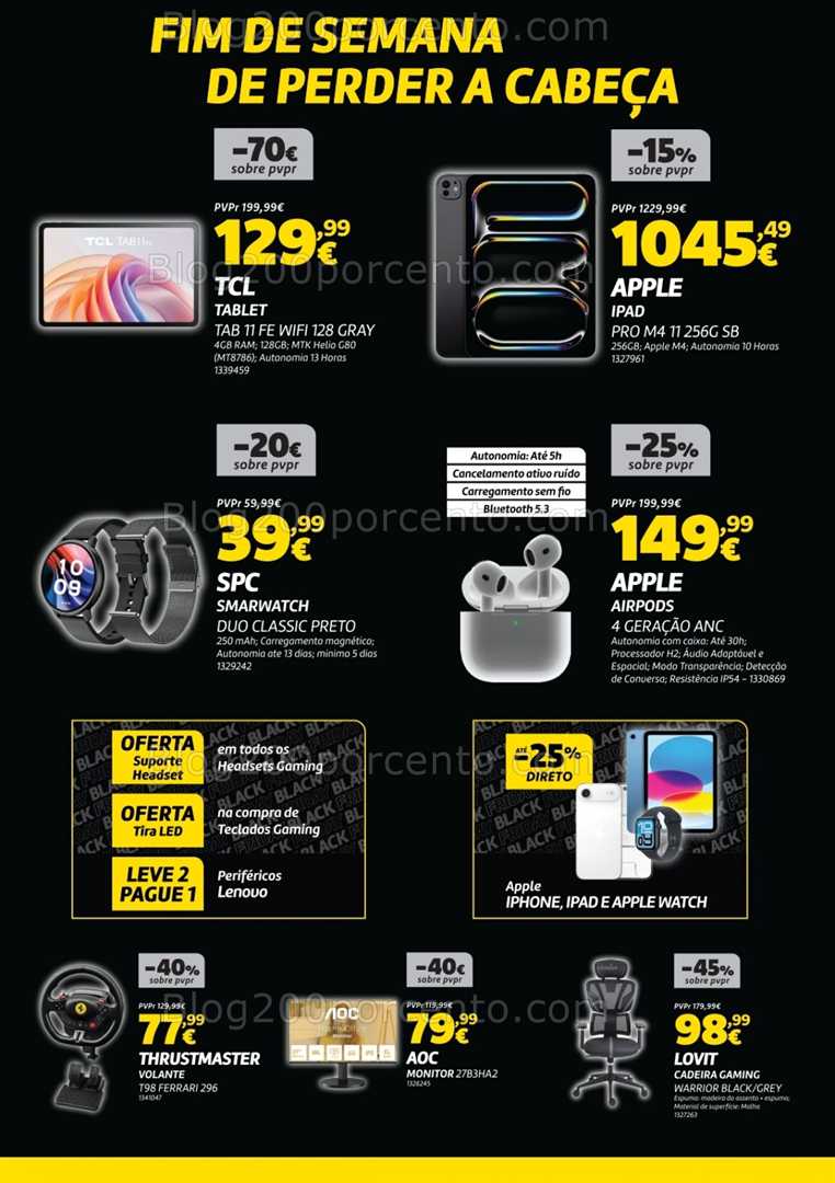 Antevisão Folheto RADIO POPULAR Black Friday Promoções de 8 a 10 novembro