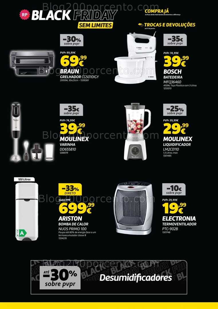 Antevisão Folheto RADIO POPULAR Black Friday Promoções de 8 a 10 novembro