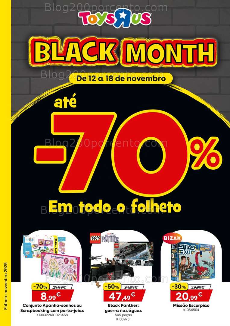 Antevisão Folheto TOYSRUS Black Friday Promoções de 12 a 18 novembro