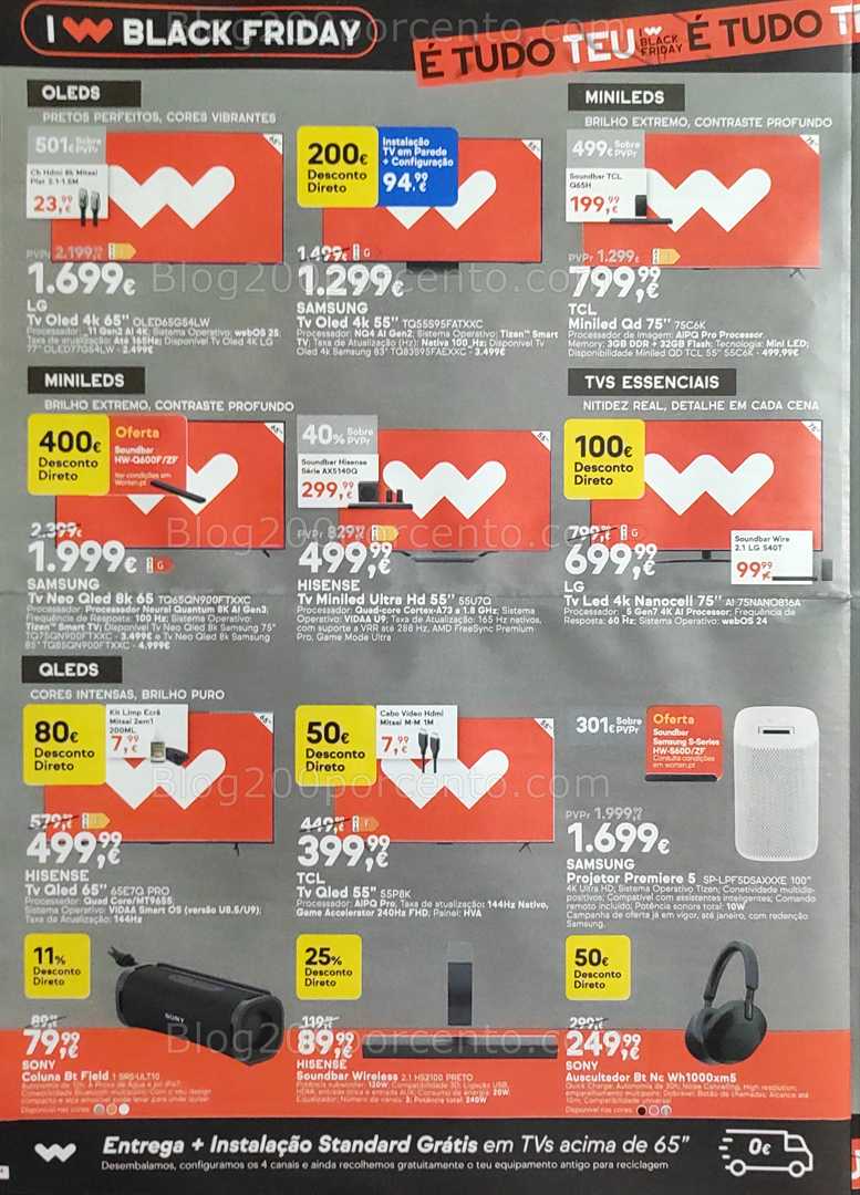 Antevisão Folheto WORTEN Black Friday Promoções de 11 a 17 novembro