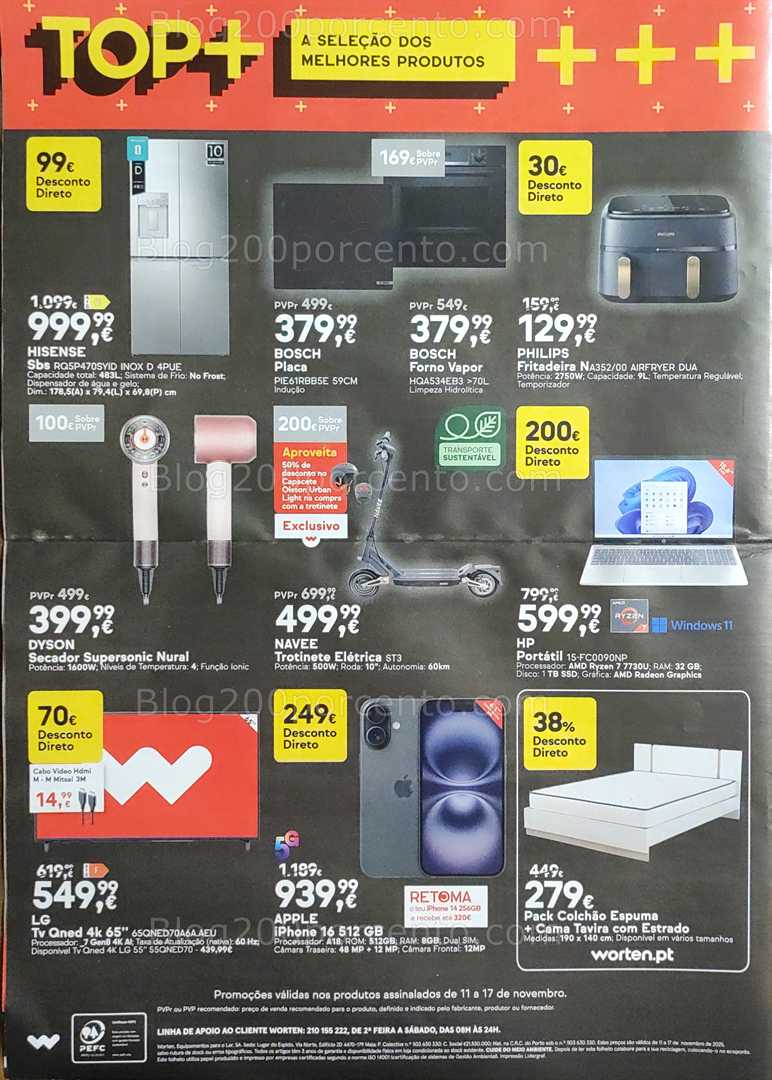 Antevisão Folheto WORTEN Black Friday Promoções de 11 a 17 novembro
