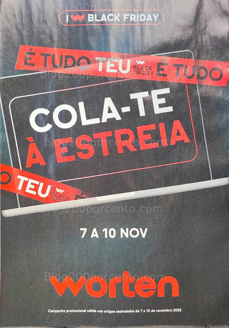Antevisão Folheto WORTEN Black Friday Promoções Fim de Semana até 10 novembro