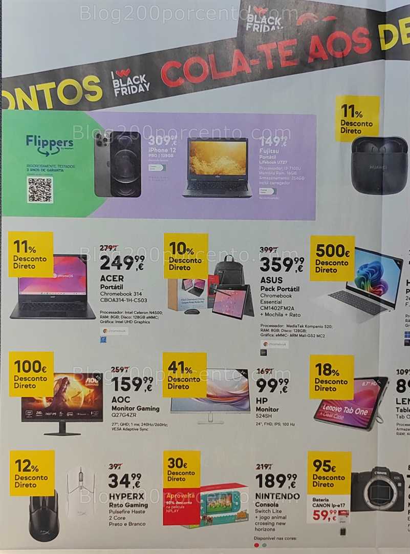 Antevisão Folheto WORTEN Black Friday Promoções Fim de Semana até 10 novembro