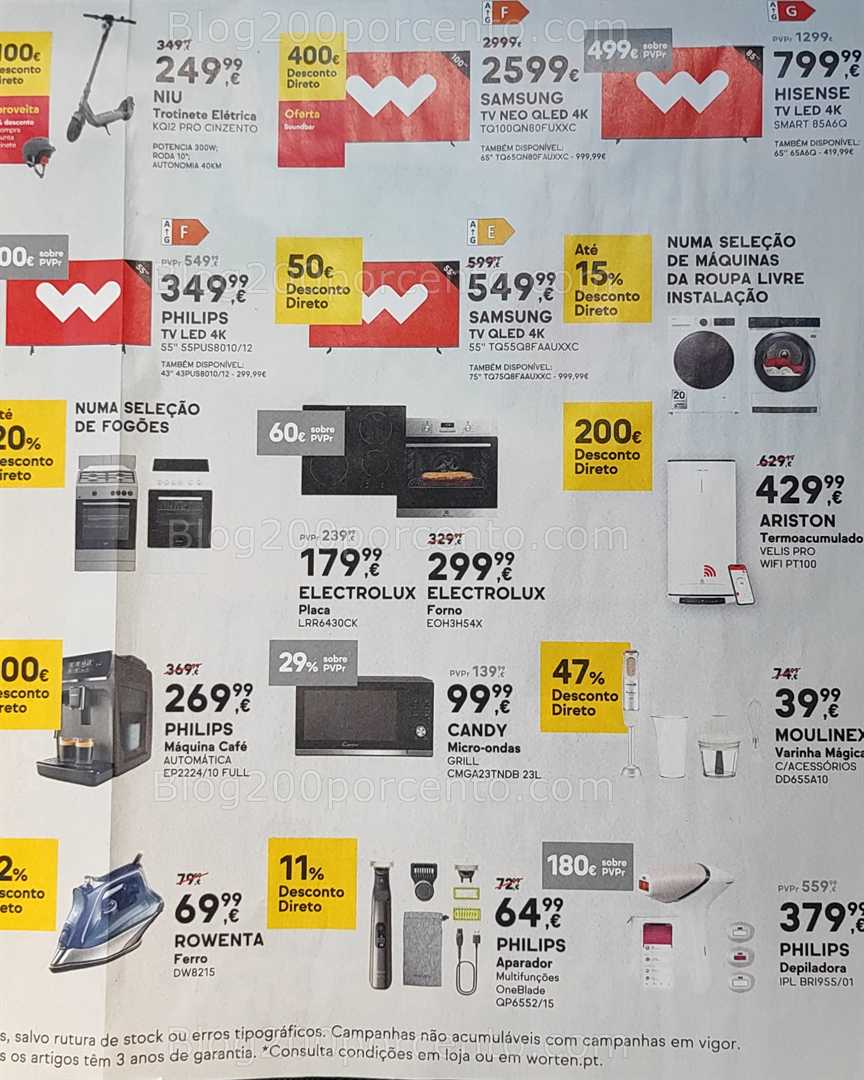 Antevisão Folheto WORTEN Black Friday Promoções Fim de Semana até 10 novembro