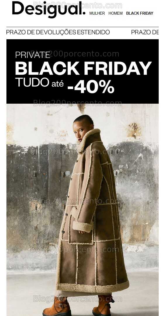 Black Friday - Até 40% de desconto DESIGUAL Promoções até 30 novembro