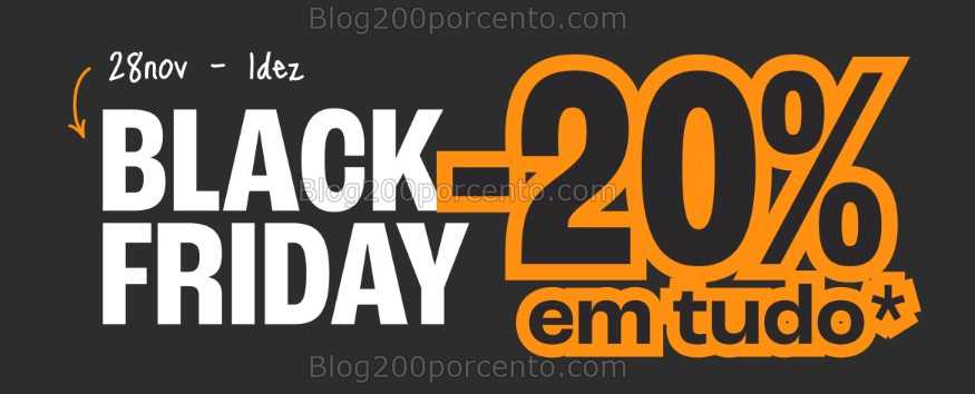 Black Friday - SPORT ZONE 20% de desconto em tudo - 28 novembro a 1 dezembro