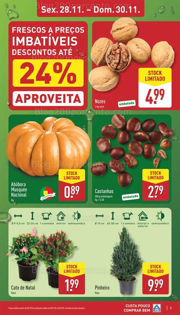 Antevisão Folheto ALDI Saldos Abertura Promoções de 28 a 30 novembro