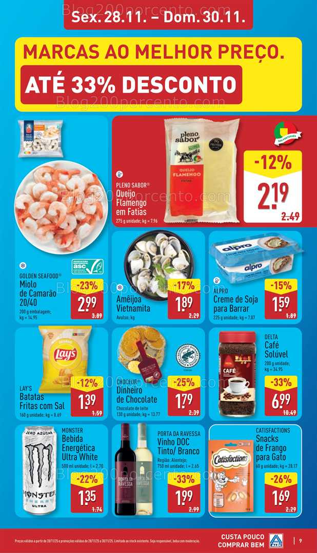Antevisão Folheto ALDI Saldos Abertura Promoções de 28 a 30 novembro