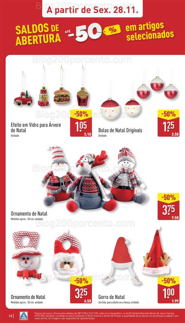 Antevisão Folheto ALDI Saldos Abertura Promoções de 28 a 30 novembro