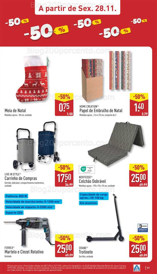 Antevisão Folheto ALDI Saldos Abertura Promoções de 28 a 30 novembro