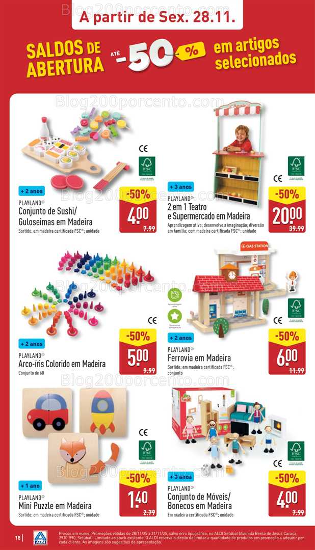Antevisão Folheto ALDI Saldos Abertura Promoções de 28 a 30 novembro