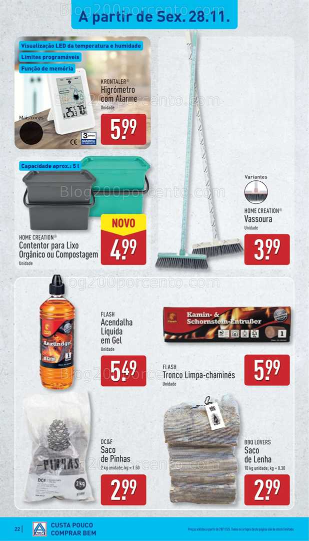 Antevisão Folheto ALDI Saldos Abertura Promoções de 28 a 30 novembro