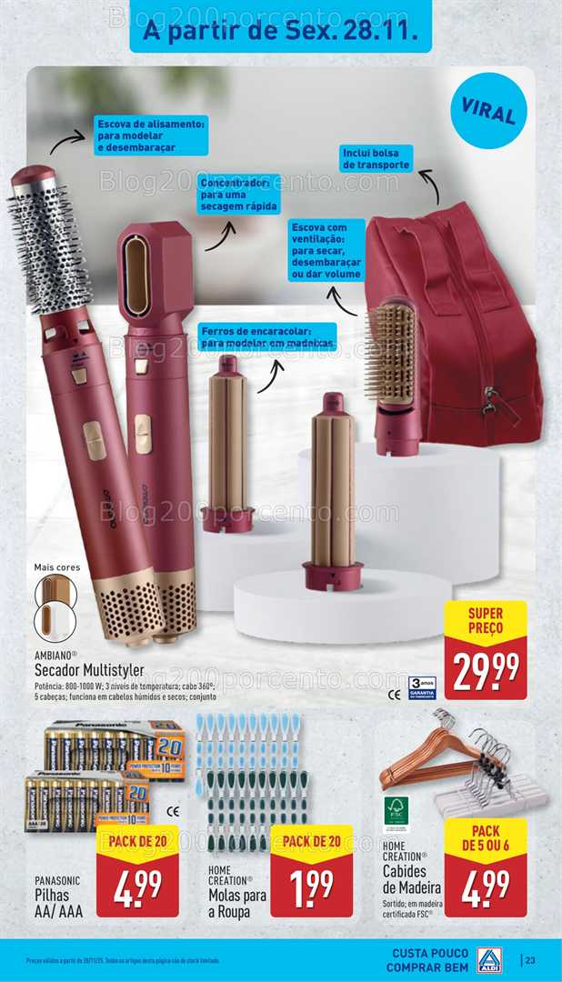 Antevisão Folheto ALDI Saldos Abertura Promoções de 28 a 30 novembro