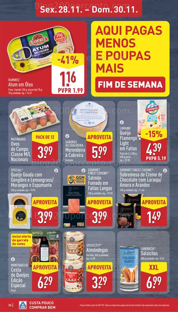 Antevisão Folheto ALDI Saldos Abertura Promoções de 28 a 30 novembro