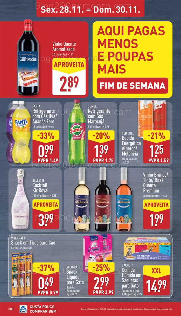 Antevisão Folheto ALDI Saldos Abertura Promoções de 28 a 30 novembro